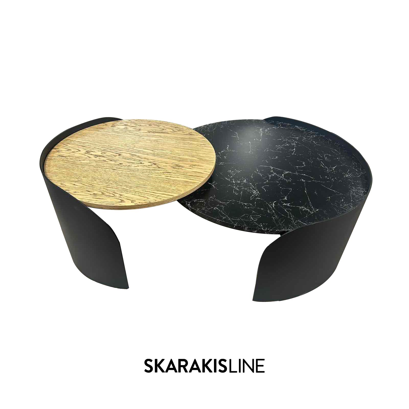 ΣΕΤ ΤΡΑΠΕΖΑΚΙΑ ΣΑΛΟΝΙΟΥ GALAXIAS Φ80/Φ60cm