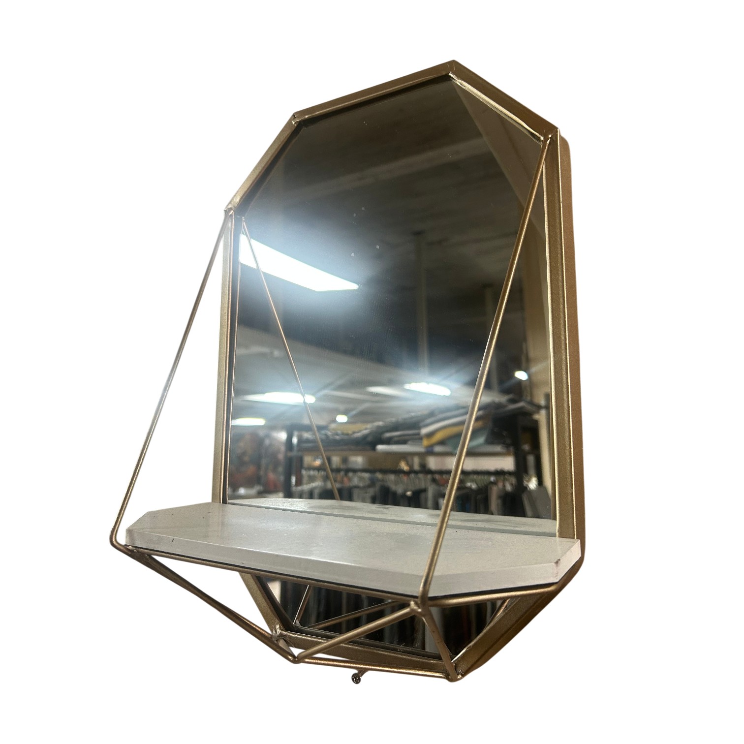 ΚΑΘΡΕΠΤΗΣ ΤΟΙΧΟΥ ΜΕΤΑΛΛΙΚΟΣ ΡΟΖ ΧΡΥΣΟ 28cm x 14cm x 40cm
