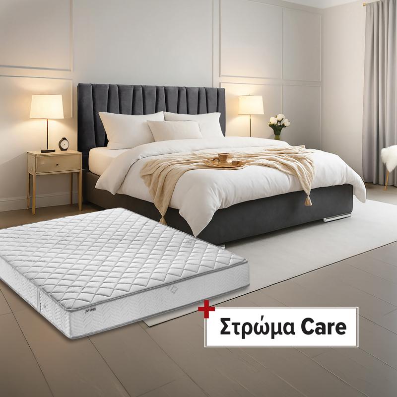 ΣΕΤ ΔΙΠΛΟ ΚΡΕΒΑΤΙ PALERMO ΜΕ ΣΤΡΩΜΑ CARE (160×200)
